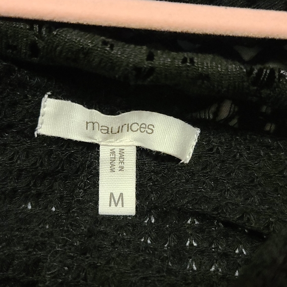 NWOT Waffle Knit with lace neckline long top - Picture 3 of 5